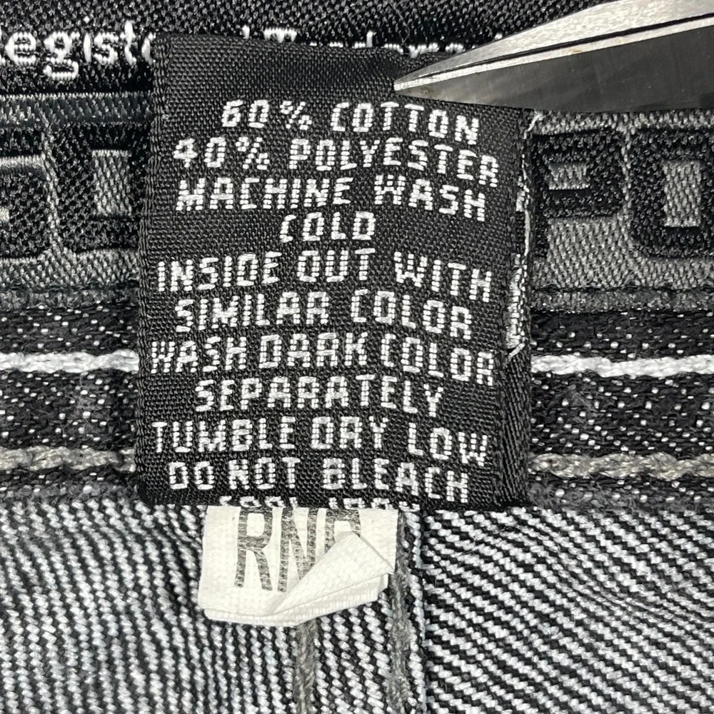 Southpole Jeans Men 32 31x29 Acid Washed Black Straight Leg Denim Streetwear Y2K